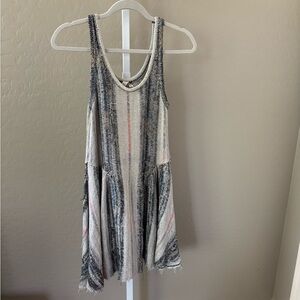 We the Free Striped Sleeveless Knit /terry cloth drop waist Dress | XS